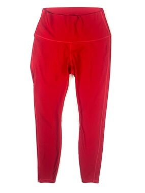 Tesla Red Leggings with White Interior Logo